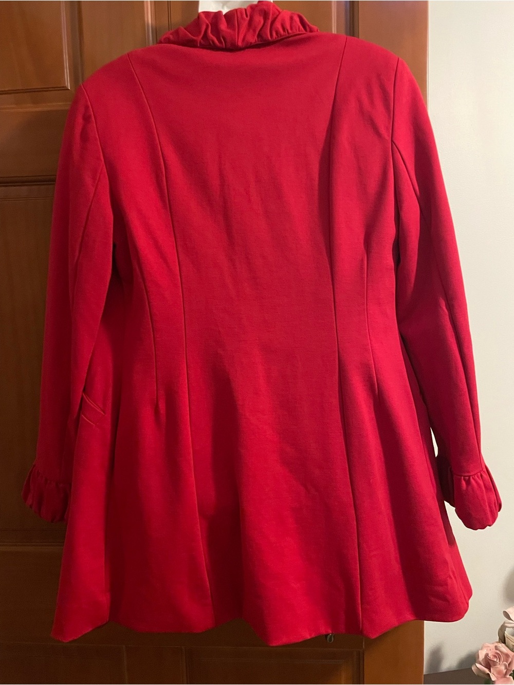 INC International Concepts Red Satin-Look Jacket - Picture 8 of 10